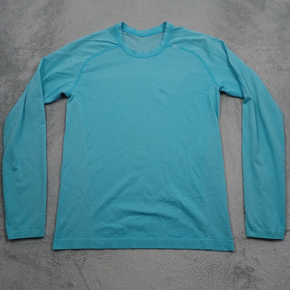Lululemon Shirts Mens Small Crew Neck Blue Preppy Long Sleeve Casual Activewear